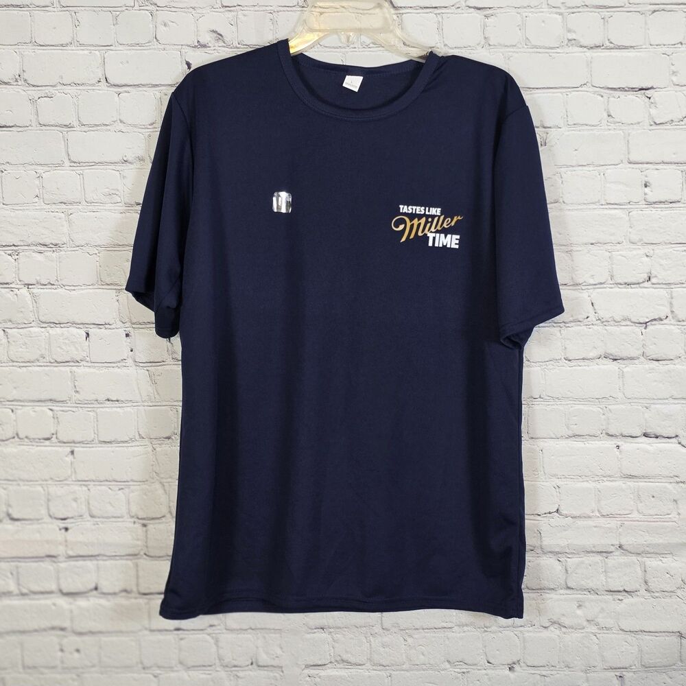 Miller Lite Men's Large Navy Blue Short Sleeve T-Shirt